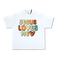 White jesus loves me Urban Heavy Tee - MaliasSmallBusiness