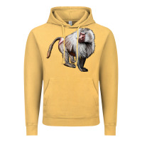 Vintage Mustard baboon Vintage Hoodie - LillyAllenDesigns