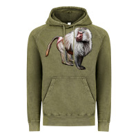 Vintage Olive baboon Vintage Hoodie - LillyAllenDesigns