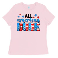 Bubblegum Pink All American dude Ladies Tee - Neo Western