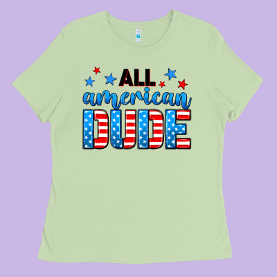 All American Dude Ladies Tee Designed By Neo Western