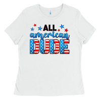 White All American dude Ladies Tee - Neo Western
