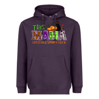 Plum This mama loves her spooky crew Heavyweight Hoodie - NancyCooperArtShop