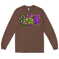 Chestnut peace love crawfish Long Sleeve Tee - NancyCooperArtShop