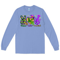 Colony Blue peace love crawfish Long Sleeve Tee - NancyCooperArtShop