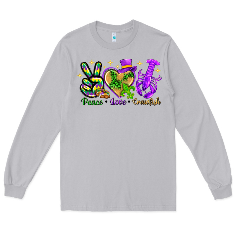 Peace Love Crawfish Long Sleeve Tee by NancyCooperArtShop | Teevron