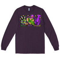 Plum peace love crawfish Long Sleeve Tee - NancyCooperArtShop