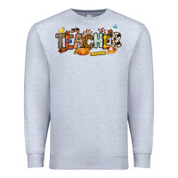 Heather Grey Fall Teacher Premium Sweatshirt - NancyCooperArtShop