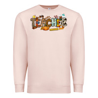 Pale Pink Fall Teacher Premium Sweatshirt - NancyCooperArtShop
