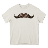 Cream brown moustache fa element Heavy Core Tee - FaDigitalArtStudio