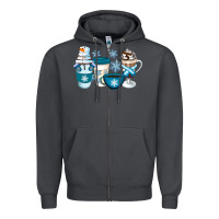 Smoke Winter Coffee Cups Zipper Hoodie - Artiststas