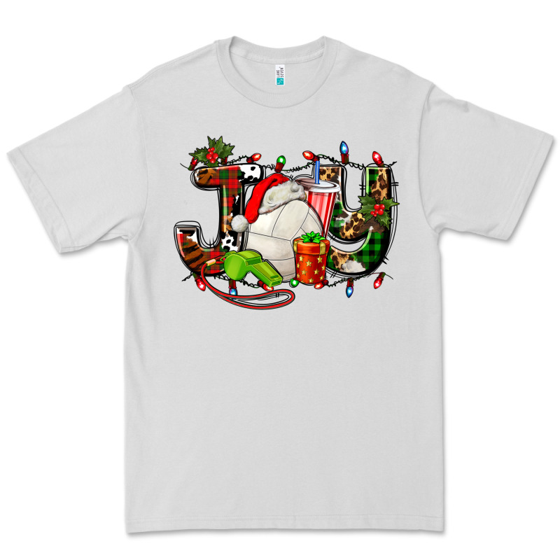 Joy With Volleyball And Santa's Hat Premium Tee by AdoDesignShop | Teevron