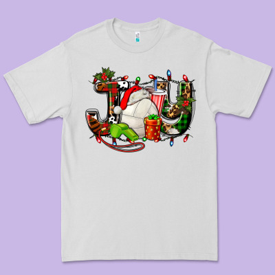 Joy With Volleyball And Santa's Hat Premium Tee Designed By Adodesignshop