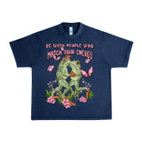 Navy be with people who match your energy Urban Heavy Tee - MaliasSmallBusiness