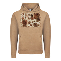 Vintage Coffee cowhide background Vintage Hoodie - BarkalooDesign
