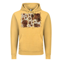 Vintage Mustard cowhide background Vintage Hoodie - BarkalooDesign
