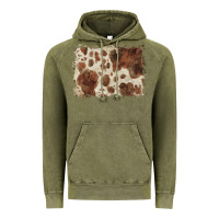 Cowhide Background Vintage Hoodie | Teevron