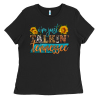Black i'm just talking tennessee Ladies Tee - HRA Design Shop