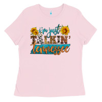 Bubblegum Pink i'm just talking tennessee Ladies Tee - HRA Design Shop