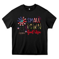 Black small town gail usa Heavy Core Tee - CowhideDigitalArt