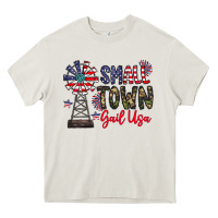 Cream small town gail usa Heavy Core Tee - CowhideDigitalArt
