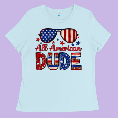 All American Dude Ladies Tee Designed By Neo Western