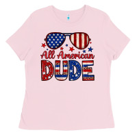 Bubblegum Pink All American dude Ladies Tee - Neo Western