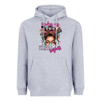 Heather Grey minding my own small business messy bun Heavyweight Hoodie - texasbilliewilder