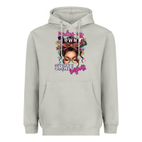 Moon Dust minding my own small business messy bun Heavyweight Hoodie - texasbilliewilder