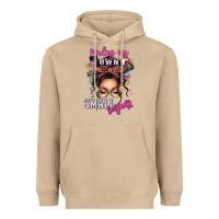 Mushroom minding my own small business messy bun Heavyweight Hoodie - texasbilliewilder