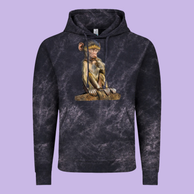 Baby Baboon Illustrations Vintage Hoodie Designed By Lillyallendesigns