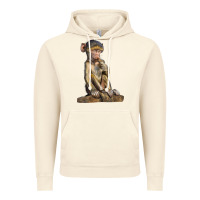 Vintage Artic Baby Baboon Illustrations Vintage Hoodie - LillyAllenDesigns