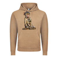 Vintage Coffee Baby Baboon Illustrations Vintage Hoodie - LillyAllenDesigns