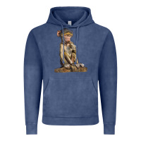 Vintage Denim Baby Baboon Illustrations Vintage Hoodie - LillyAllenDesigns