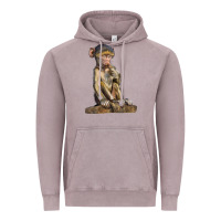 Vintage Zinc Baby Baboon Illustrations Vintage Hoodie - LillyAllenDesigns