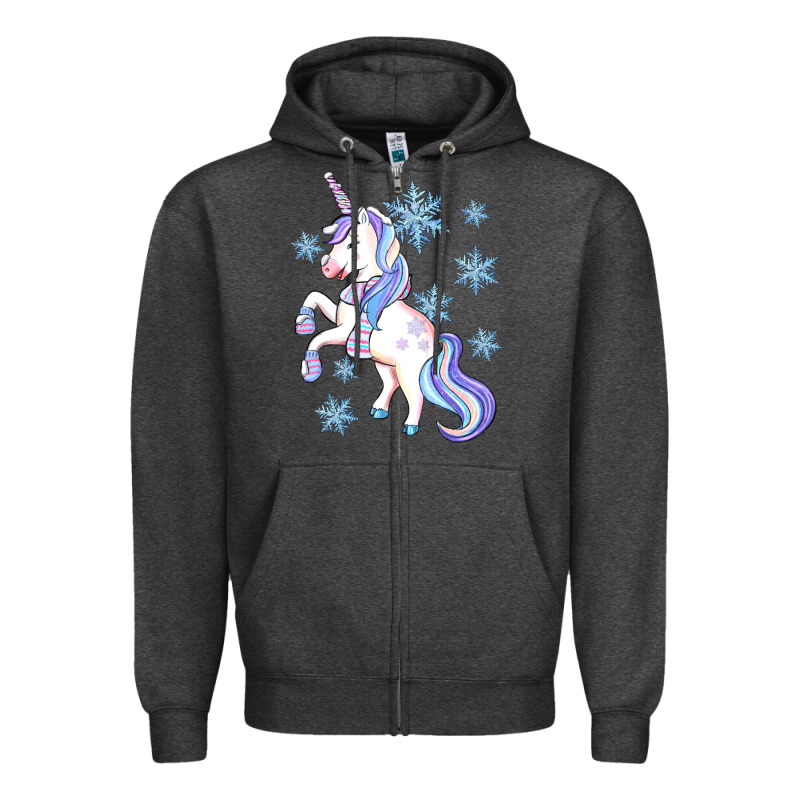 Winter Unicorn Zipper Hoodie by Artiststas | Teevron