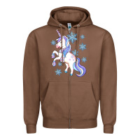 Chestnut Winter unicorn Zipper Hoodie - Artiststas