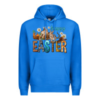 True Royal Happy Easter with Cowboy Easter Day Premium Hoodie - HowdyJamesFarm