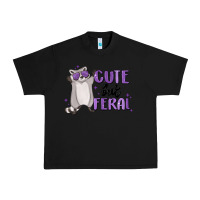 Black cute but feral Urban Heavy Tee - MaliasSmallBusiness