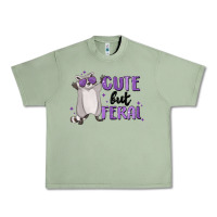 Oil Green cute but feral Urban Heavy Tee - MaliasSmallBusiness