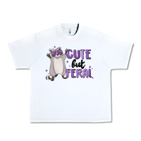 White cute but feral Urban Heavy Tee - MaliasSmallBusiness