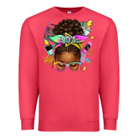 Cardinal 80's babe afro messy bun Premium Sweatshirt - texasbilliewilder