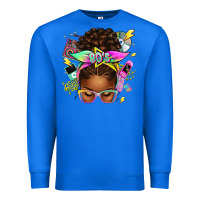 True Royal 80's babe afro messy bun Premium Sweatshirt - texasbilliewilder