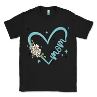 Black mom with heart and flowers Classic Tee - MaliasSmallBusiness