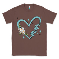 Chestnut mom with heart and flowers Classic Tee - MaliasSmallBusiness