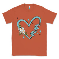 Copper mom with heart and flowers Classic Tee - MaliasSmallBusiness