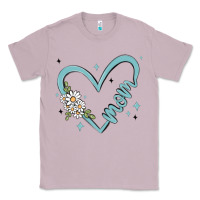 Lilac mom with heart and flowers Classic Tee - MaliasSmallBusiness