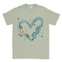 Matcha mom with heart and flowers Classic Tee - MaliasSmallBusiness