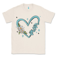 Natural mom with heart and flowers Classic Tee - MaliasSmallBusiness