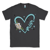 Smoke mom with heart and flowers Classic Tee - MaliasSmallBusiness